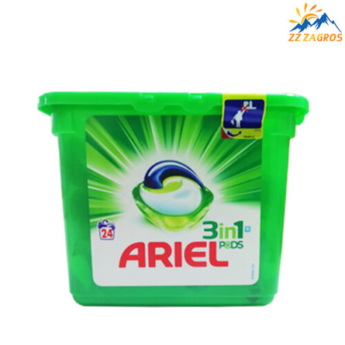 کپسول ژله ای ماشین لباسشویی آریل مخصوص لباس رنگی 24 عددی Ariel