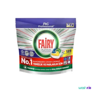 قرص ماشین ظرفشویی فیری پلاتینیوم مدل Hepsi Bir Arada با رایحه لیمو 125عددی قرص ماشین ظرفشویی فیری پلاتینیوم مدل Hepsi Bir Arada با رایحه لیمو 125عددی