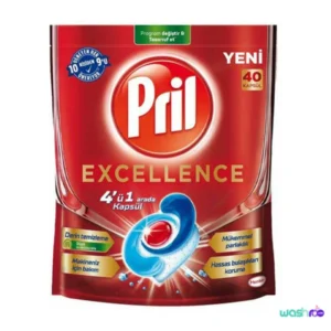 قرص ماشین ظرفشویی 4 در 1 پریل مدل Excellence بسته 40 عددی قرص ماشین ظرفشویی 4 در 1 پریل مدل Excellence بسته 40 عددی