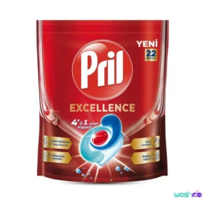 قرص ماشین ظرفشویی 4 در 1 پریل مدل Excellence بسته 22 عددی قرص ماشین ظرفشویی 4 در 1 پریل مدل Excellence بسته 22 عددی