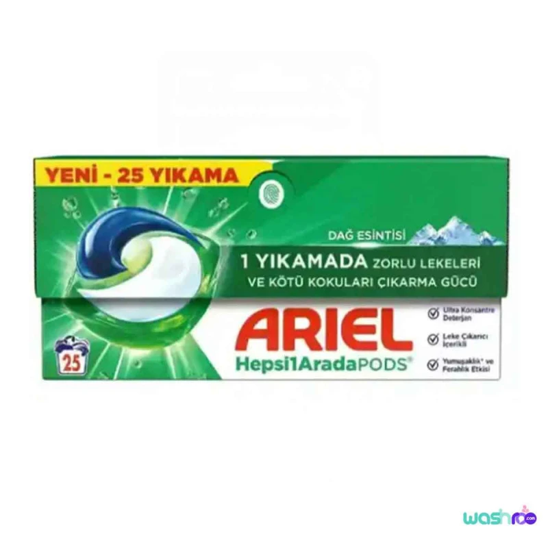 قرص ماشین لباسشویی آریل مدل Hepsi1Arada PODS بسته 25 عددی 8700216826440