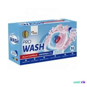 قرص ماشین لباسشویی ژله ای مناسب لباسهای رنگی PRO WASH Universal بسته 32 عددی 4262396144683