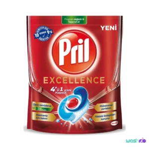 قرص ماشین ظرفشویی 4 در 1 پریل مدل Excellence بسته 60 عددی قرص ماشین ظرفشویی 4 در 1 پریل مدل Excellence بسته 60 عددی