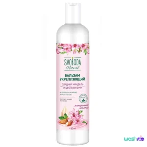 شامپو تقویت کننده اسوبودا حاوی شیر بادام و عصاره شکوفه گیلاس 430 میل 4600936253837