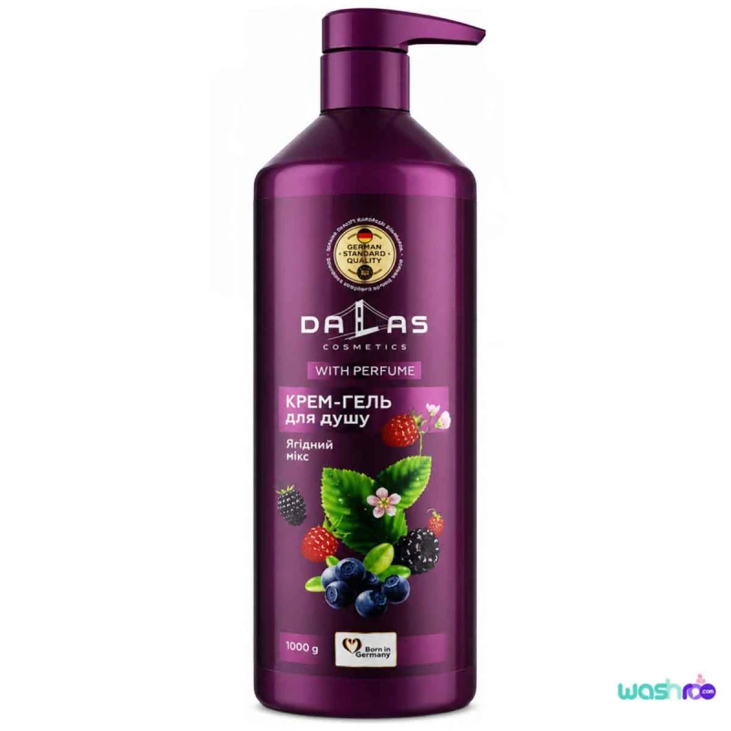 شامپو مو و بدن دالاس Dalas with perfume بارایحه انواع توت 1000 گرم 4262396142061