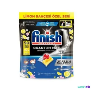 قرص ماشین ظرفشویی فینیش پاور بال مدل QUANTUM MAX رایحه لیمو 50 عددی قرص ماشین ظرفشویی فینیش پاور بال مدل QUANTUM MAX رایحه لیمو 50 عددی