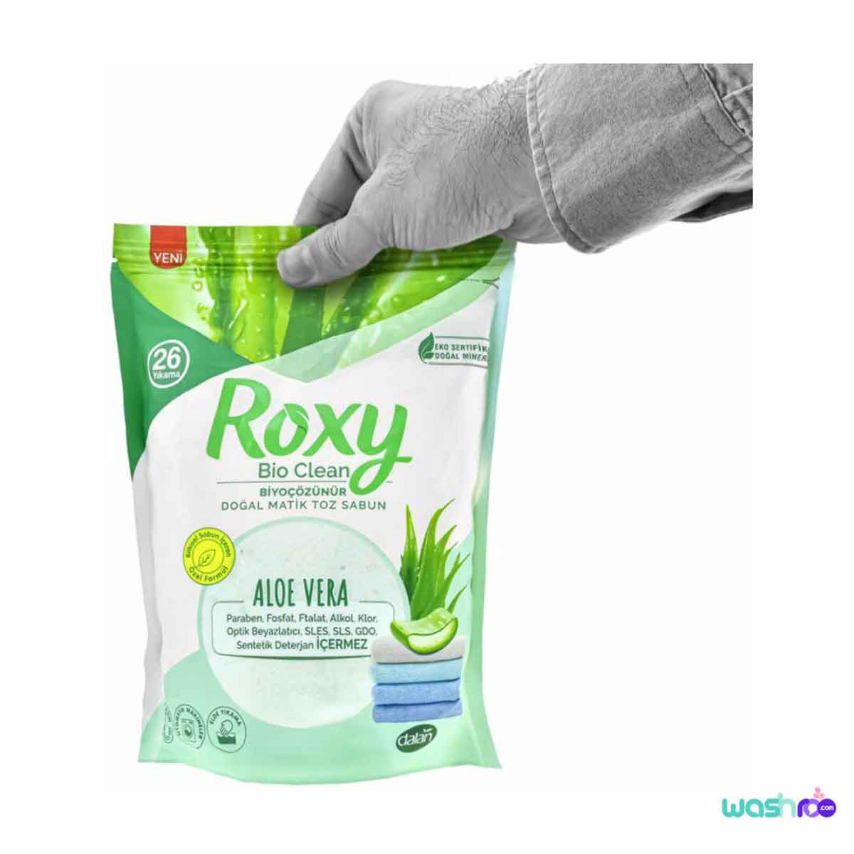 پودر صابون ماشین لباسشویی و دستی رکسی با رایحه آلوئه ورا 800 گرم 8690529526017
