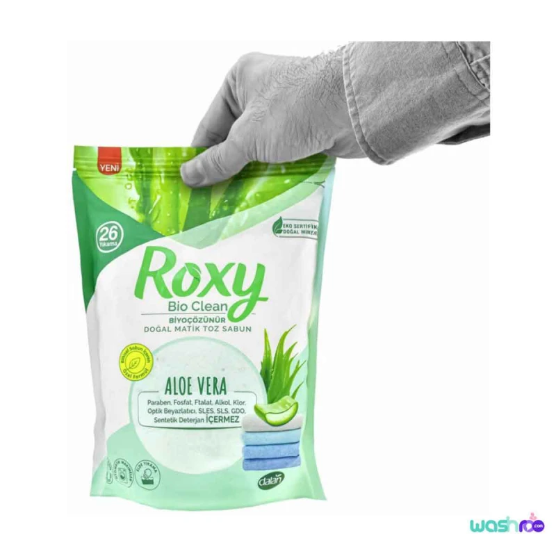 پودر صابون ماشین لباسشویی و دستی رکسی با رایحه آلوئه ورا 800 گرم 8690529526017