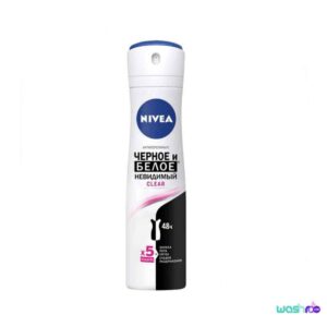 اسپری ضد تعریق زنانه نیوآ مدل Black & White Invisible Clear حجم ۱۵۰ میل 4005808585281