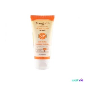 فلوئید ضد آفتاب بی رنگ سان سیف فاقد چربی +SPF50 مناسب پوست چرب، مختلط و مستعد آکنه ۵۰ میل 6260147702876
