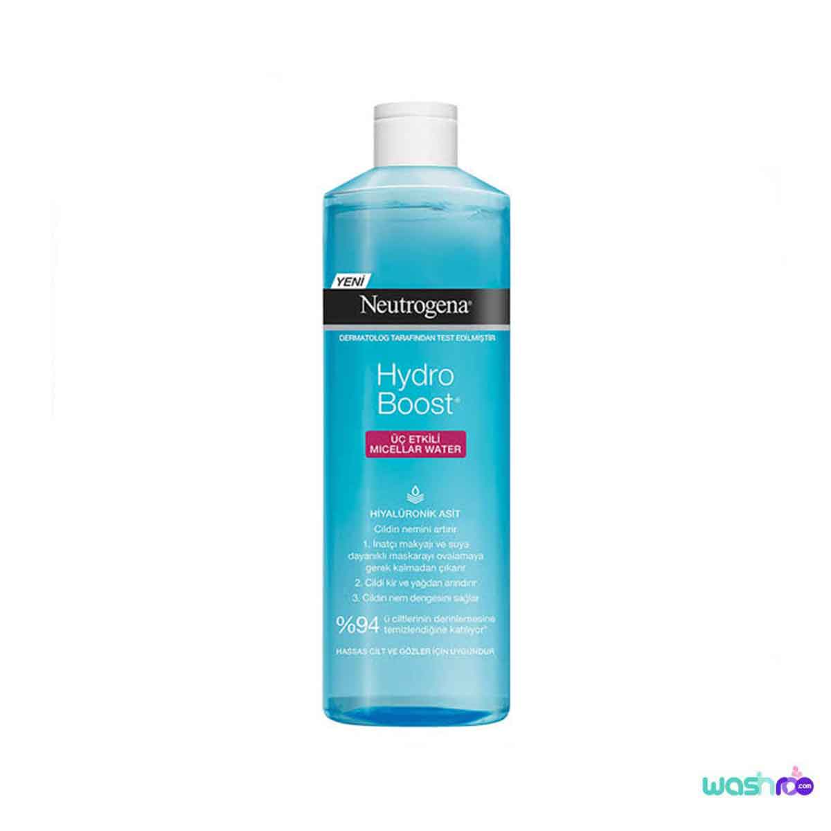 محلول میسلار واتر آرایش پاک کن نوتروژینا مدل Hydro Boost حجم ۴۰۰ میل 3574661450933
