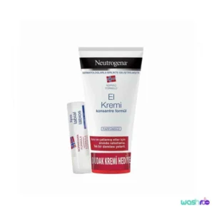 کرم مرطوب کننده دست مناسب انواع پوست به همراه بالم لب SPF20 نوتروژینا 8695557311710