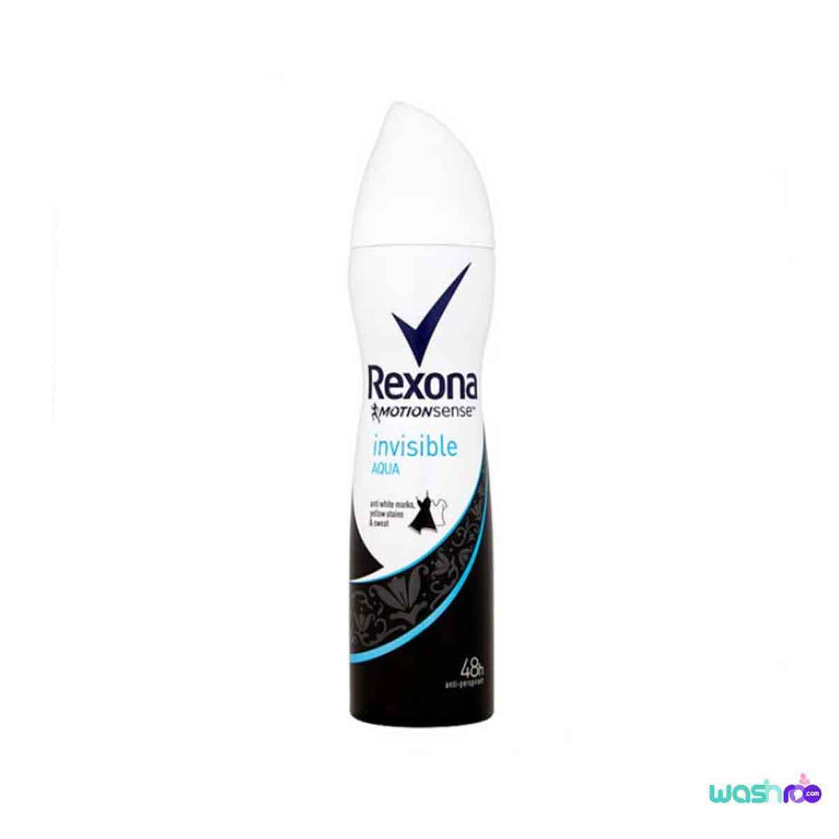 اسپری ضد تعریق رکسونا مدل invisible aqua حجم ۲۰۰ میل 8711600410367
