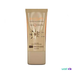 ضد آفتاب کرم پودری رزگلد مکی سان SPF50 سان سیف رنگ بژ مناسب انواع پوست 6260147706300