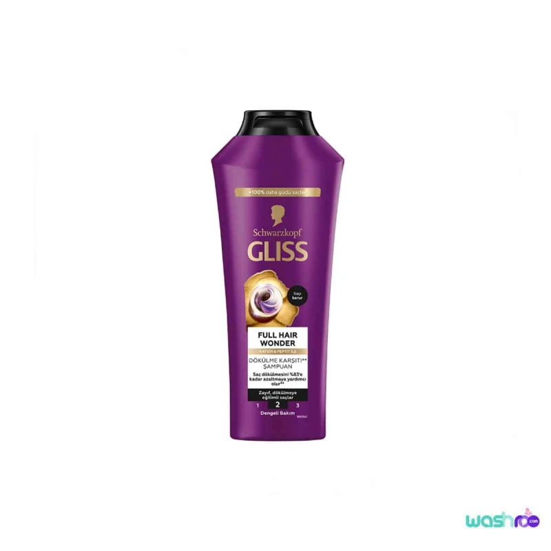 شامپو تقویت کننده گلیس FULL HAIR WONDER مناسب موهای ضعیف ۴۰۰میل 4015100863000