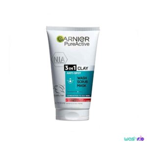 ژل شستشوی صورت ۳در ۱ گارنیر مدل GARNIER 3 IN 1 CLAY 3600540565242