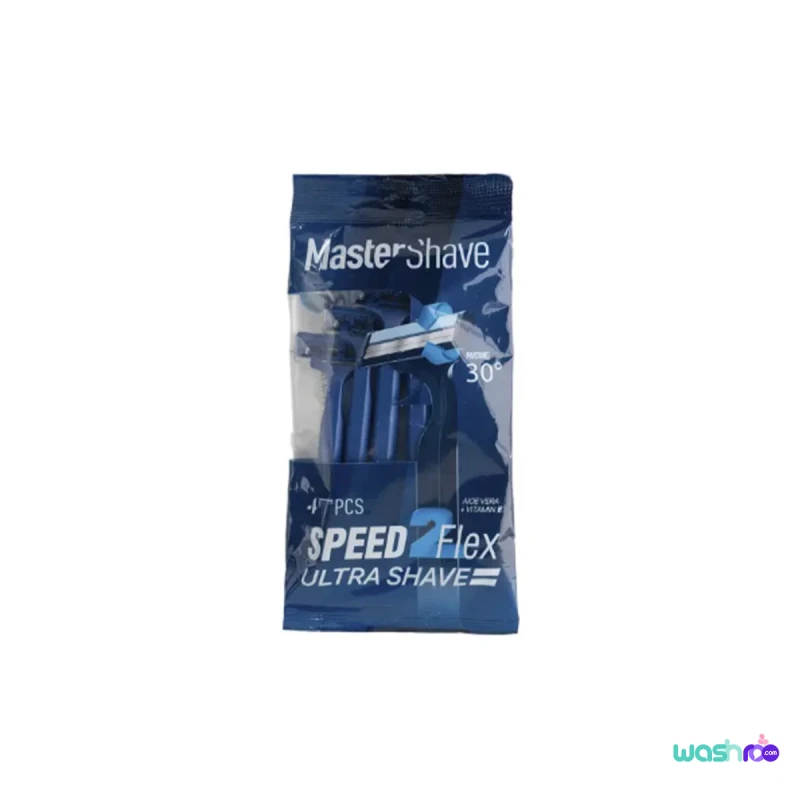 خودتراش ۲ لبه مستر شیو با سری متحرک مدل speed بسته ۴ عددی 6264707028109