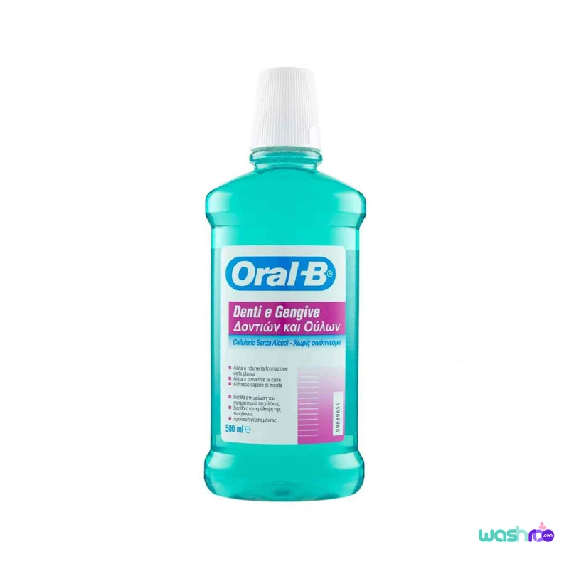 دهان شویه بدون الکل اورال بی مدل Denti E Gengive حجم ۵۰۰ میل 8001841424132